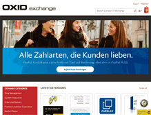 Tablet Screenshot of exchange.oxid-esales.com